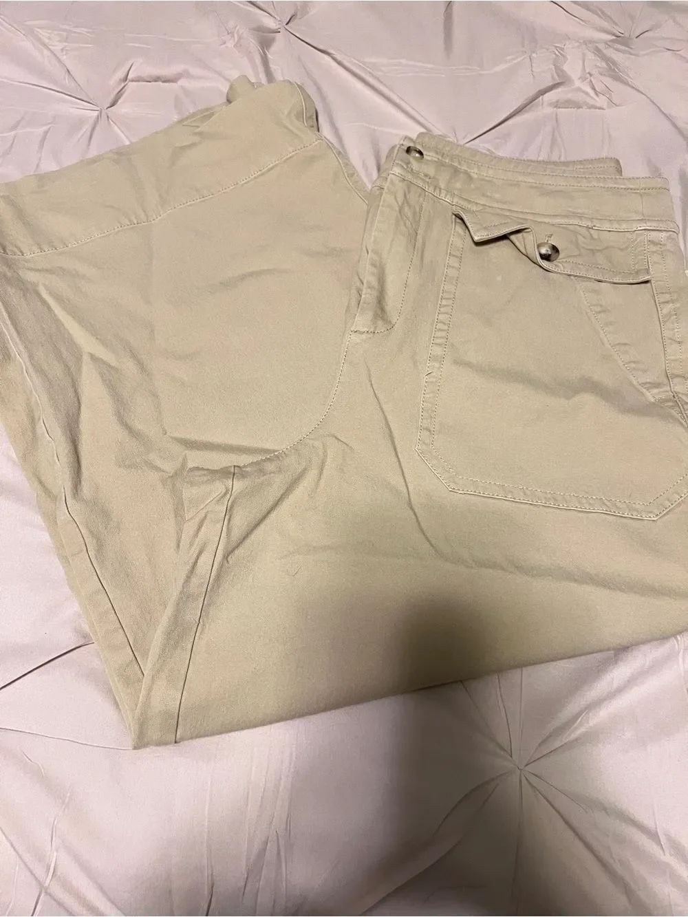 J. Crew Light Beige Wide Leg Pants